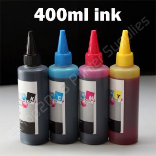 400ml 100ml per Color Refill Bulk Ink for HP60 HP901 60 XL 901 XL