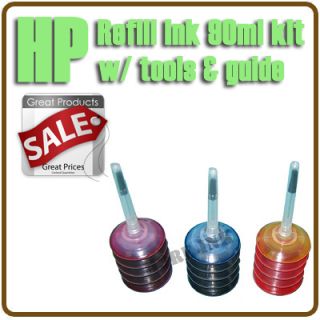 Color Ink Jet Cartridge Ink Refill Kit for All Printers