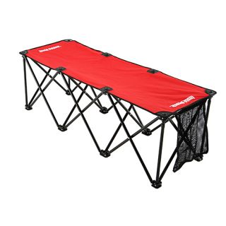 Insta Bench 3 Seater Portable Folding Sports Bench and Carry Bag   Red