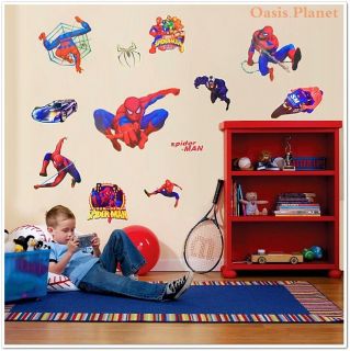 Kids Spider Man Nursery Wall Sticker Decals Art Paper