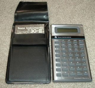 Vintage Texas Instruments Slimline TI 30 II Slide Rule Calculator Case