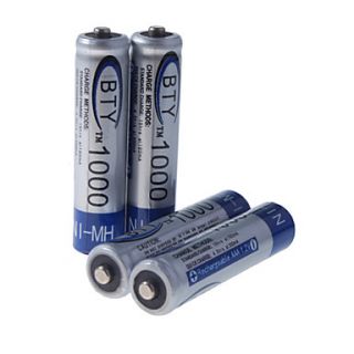 USD $ 2.79   High Quality and Cheap 1000mAh Ni MH Rechargeable AAA