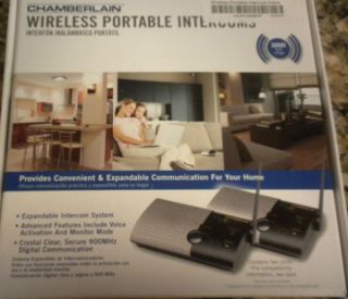 Chamberlain Wireless NLS2 Portable Intercoms 2 Units Voice Activated