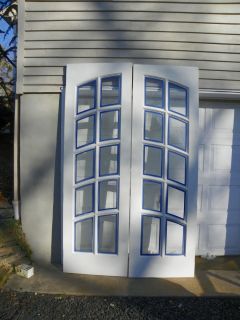 Two Custom Made Glass Interior Doors 96 inches by 30 Inches