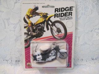 1986 Police Bike Ridge Rider Die Cast Metal Zee Toys