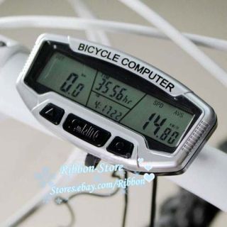 New Bike Bicycle Cycling Computer LCD Odometer Speedometer 558 White