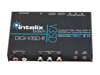 Intelix DIGI V3SD Component Video, Audio and IR/RS232 Active Balun Set