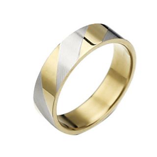 EUR € 2.57   Titanium Gyldne striber Ring, Gratis Fragt På Alle