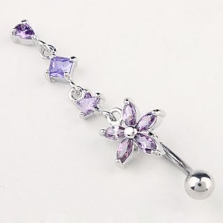USD $ 3.59   Daisy Star Stainless Steel Navel Ring,