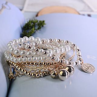 EUR € 3.58   Pearl En Alloy Armbanden Set, Gratis Verzending voor