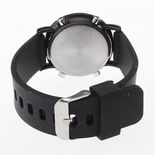 USD $ 7.59   Pair of Sports Style Red LED Jelly Wrist Watches   Black