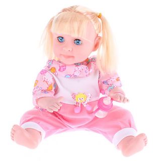 USD $ 13.59   Play House Blinking 15 Blond Baby Girl Doll Puppet
