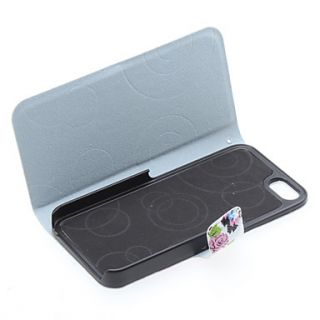 EUR € 9.56   PU läder blommönster Hard Case med stativ för iPhone