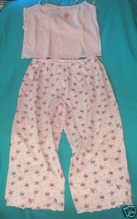 Intimate Classics Cotton Blend Pink Pixie Pajamas Juniors Small