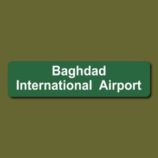Baghdad International Airport 6x24 Metal Street Sign