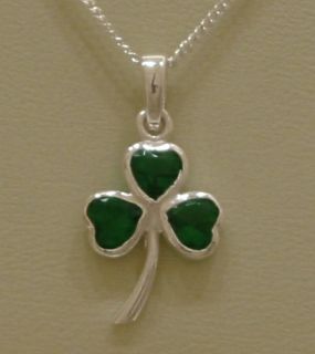  Shamrock Necklace Irish Celtic Lady 925 Sterling Silver Jewelry