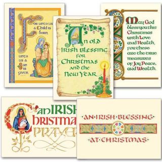  Blessings Collection Assorted Irish Christmas Cards 18 w 5 Diff
