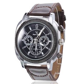 EUR € 8.64   Mannen PU Analoog Quartz Wrist Watch (Brown), Gratis