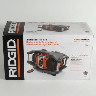 Ridgid Jobsite Digital Radio Shock Mount iPod Dock with Remote