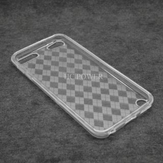 For iPod Touch 5th Generation Soft TPU Case Transparent Checker