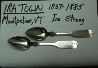 Coin Silver Spoons Ira s Town Montpelier VT 29g