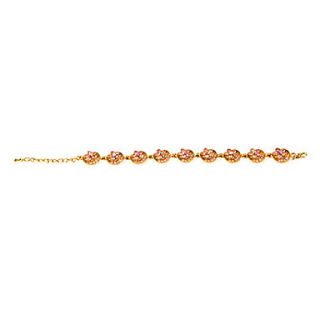 EUR € 7.63   Rosa de Ouro chapeado Lua bracelete de cristal da forma