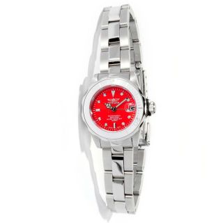 Invicta 12518 Womens Pro Diver Red Sunray Dial Stainless Steel Dive