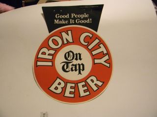 Iron City Beer Paper Advertising Sign