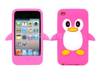  Silicone Back Case Cover Skin for iPod Touch 4 4G 4th Hot Pink