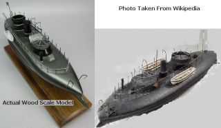 Whitney USS Keokuk Ironclad Warship Wood Model Reg