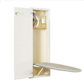 Hide Away White Ironing Board in Wall Ironing Center SUP420