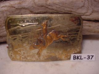 Old Irvine Jachens Cowboy Bucking Bull Belt Buckle