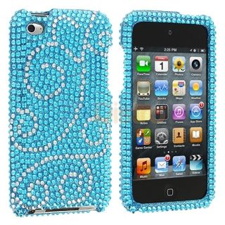  Swirls Rhinestone Bling Case Cover Accessory for iPod Touch 4th Gen