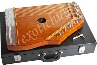 The Swarmandal has 21 to 36 strings, but this number can vary. The