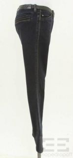 Etoile Isabel Marant Dark Denim Leather Jeans Size 2 New $470
