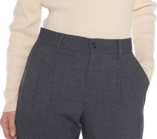 Isaac Mizrahi Pleat Front Straight Pant Cuff Pockets 18W Navy Blue New