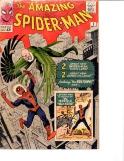 Amazing Spider Man Issue 2 Marvel Comics 1963 VG FN 1st Vulture