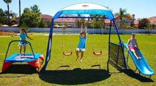 Ironkids Premier100 Fitness Playground Trampoline / Swing Set Outdoor