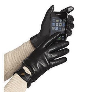 Isotoner Womens XL SmarTouch Stretch Leather Tab Touchscreen Gloves