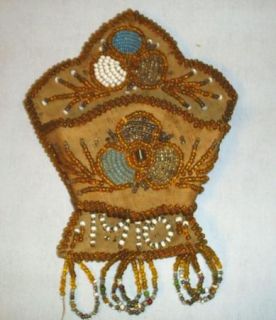 Antique Iroquois Whimsey Beaded Wisk Broom Holder 1916