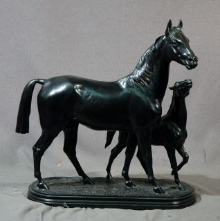 Mare and Colt Bronze Isidore J Bonheur French 