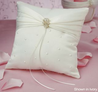 Beverly Clark Charming Pearls White Ivory Ring Pillow