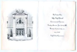 1961 Islip High School Graduation Invitation New York