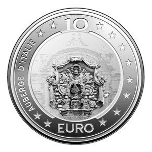 Malta 10 Euro Silver Proof Coin Auberge DItalie 2010