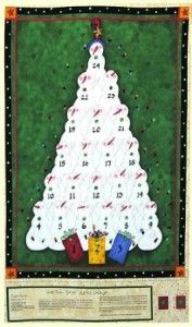 Snowman Advent Calendar Panel 24x44 Wilmington 100 Cotton Quilt Shop