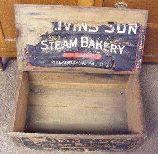 Ivins Son Steam Bakery Wooden Vintage Box Philly PA