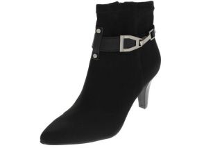 Etienne Aigner New Harmony Black Stretch Pointed Toe Ankle Boots Heels