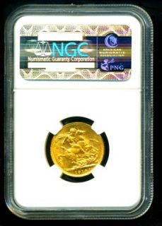 1914 P Australia George V Gold Coin Sovereign NGC RARE
