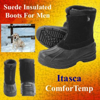 Itasca Comfortemp Insulated Suede Winter Boots for Men