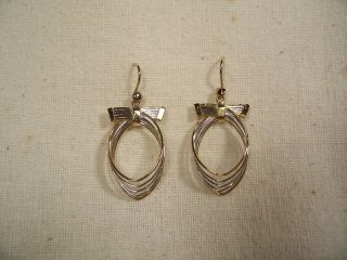 Italian 925 Sterling Silver Pierced Earrings Jewelry SS